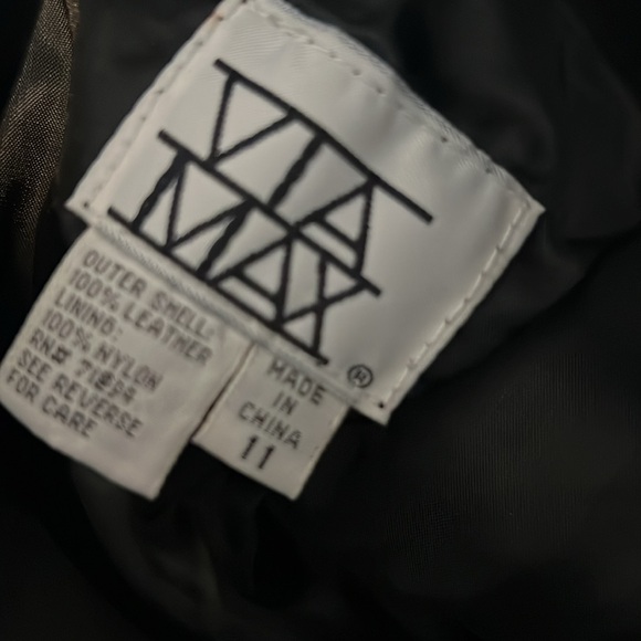 Via Max 100% leather suede vintage pleated high waisted shorts Waist 28 Black - Picture 7 of 7